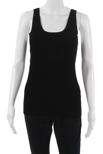 Michael Michael Kors Womens Basic Tank Black Square Neck Sleeveless Size L