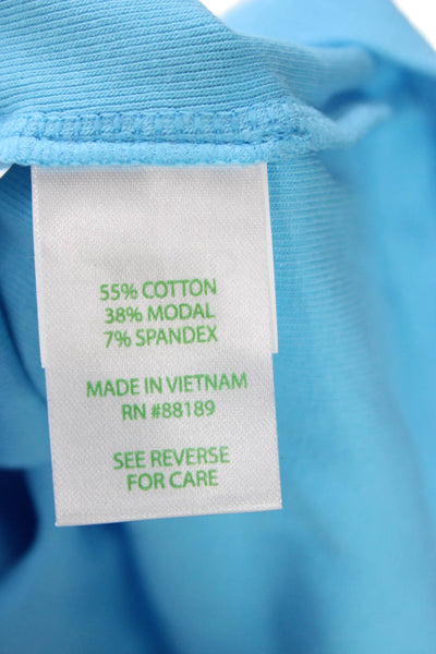 Lilly Pulitzer Womens Light Blue Sleeveless Basic Tank Round Neck Size XL