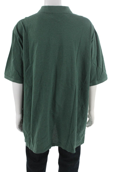 Polo Ralph Lauren Mens Short Sleeve Collared Knit Polo Shirt Green Size 3XLT