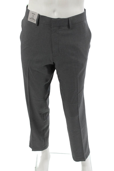 Kenneth Cole Reaction Mens Dress Pants Dark Gray Polyester Size 34