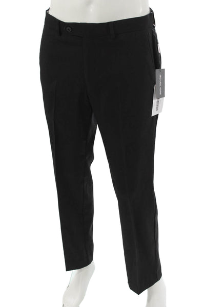 Michael Kors Mens Dress Pants Black Button Size 33