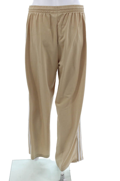 Adidas Unisex Beige Drawstring Sweatpants Recycled Polyester Size S