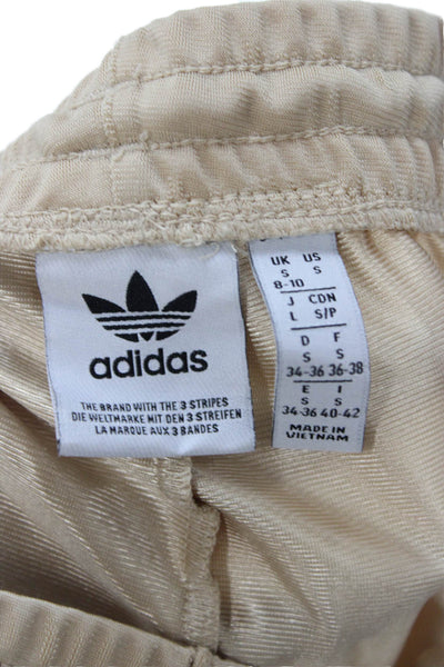 Adidas Unisex Beige Drawstring Sweatpants Recycled Polyester Size S