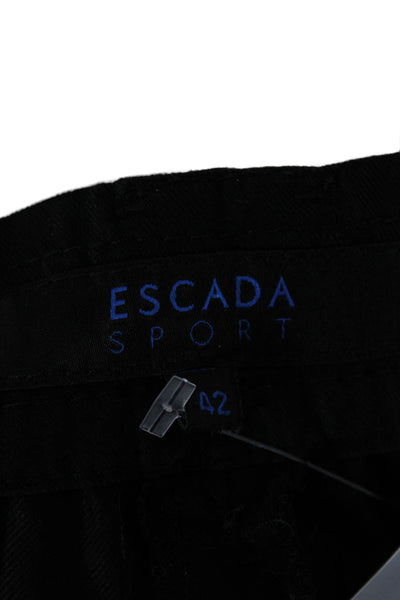 Escada Sport Women Dress Pants Black Designer Size 42