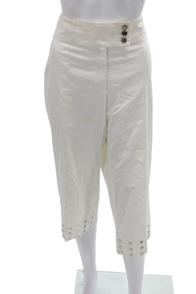 Escada Sport Women Cropped Capri Pants White Size 14