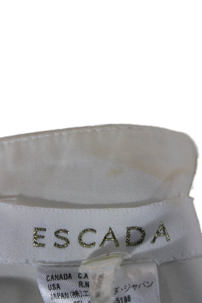 Escada Sport Women Cropped Capri Pants White Size 14