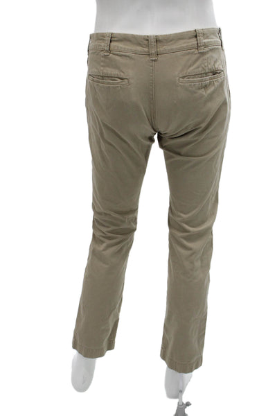 J Crew Mens Chino Pants Beige Cotton Button Closure Inseam 32 Size 31