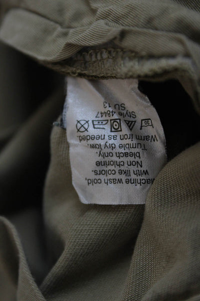 J Crew Mens Chino Pants Beige Cotton Button Closure Inseam 32 Size 31