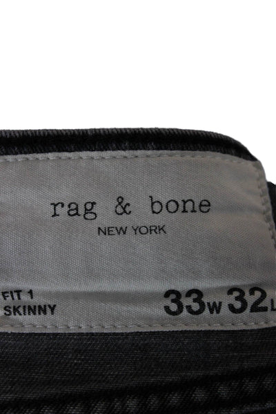 Rag & Bone Mens Skinny Ankle Jeans Dark Gray Size 33