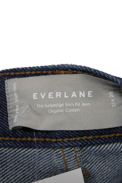 Everlane Mens Ankle Cropped Dark Blue Jeans Size 30