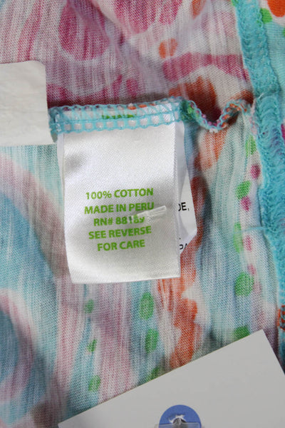 Lilly Pulitzer Women T-Shirt Dress Light Blue Paisley Mini Size XS