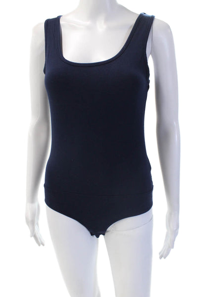 J Crew Women Sleeveless Square Neck Blue Bodysuit Size S