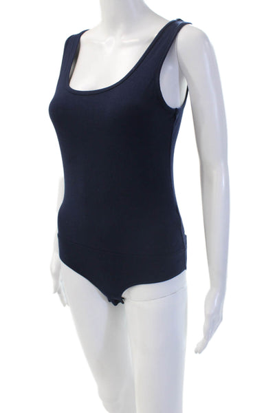 J Crew Women Sleeveless Square Neck Blue Bodysuit Size S