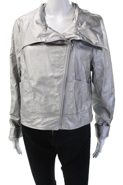 C Wonder Women Motorcycle Jacket Gray Size M