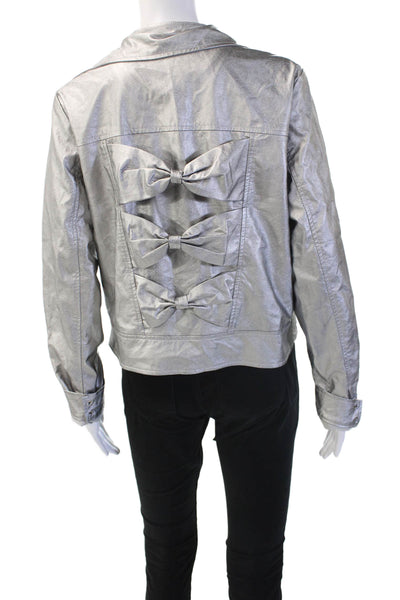 C Wonder Women Motorcycle Jacket Gray Size M