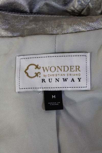 C Wonder Women Motorcycle Jacket Gray Size M