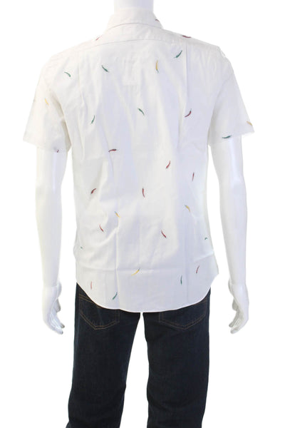 Proper Cloth Men's Short Sleeves Printed Button Down Shirt Size L