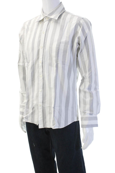 Proper Cloth Men's Collared Long Sleeves Button Down Striped Shirt Size L