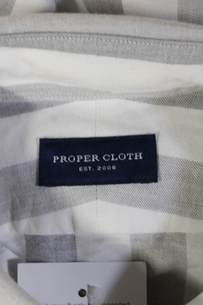 Proper Cloth Men's Collared Long Sleeves Button Down Striped Shirt Size L