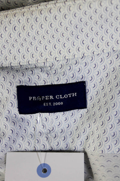 Proper Cloth Men's Collared Long Sleeves Printed Button Down Shirt Size L