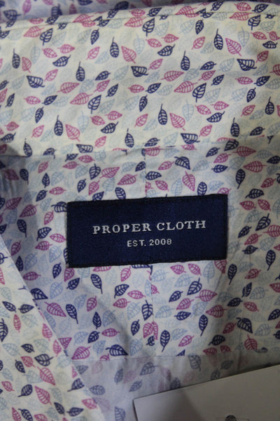 Proper Cloth Men's Long Sleeves Button Down Shirt Multicolor Size L