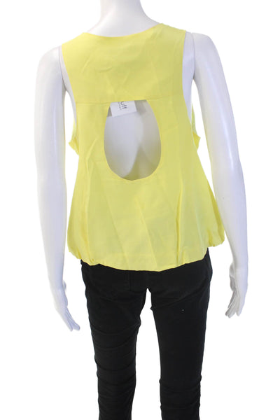 Hunter Dixon Women Silk Chiffon Floral Tank Green Sleeveless Size 12