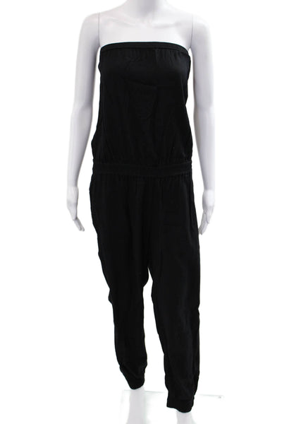 Sunday Best Women Jumpsuit Black Square Neck Sleeveless Rayon Size L
