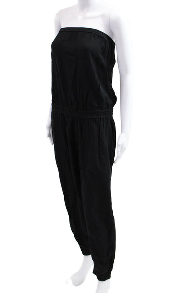 Sunday Best Women Jumpsuit Black Square Neck Sleeveless Rayon Size L