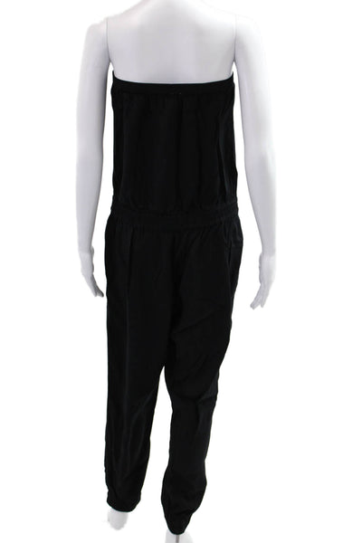 Sunday Best Women Jumpsuit Black Square Neck Sleeveless Rayon Size L
