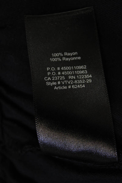 Sunday Best Women Jumpsuit Black Square Neck Sleeveless Rayon Size L