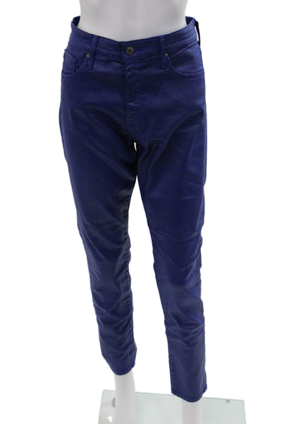 Adriano Goldschmied Unisex Blue Ankle Cropped High Rise Jeans Size 30