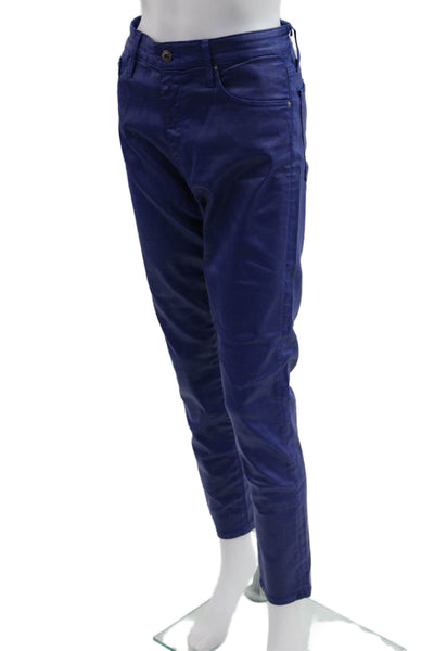 Adriano Goldschmied Unisex Blue Ankle Cropped High Rise Jeans Size 30