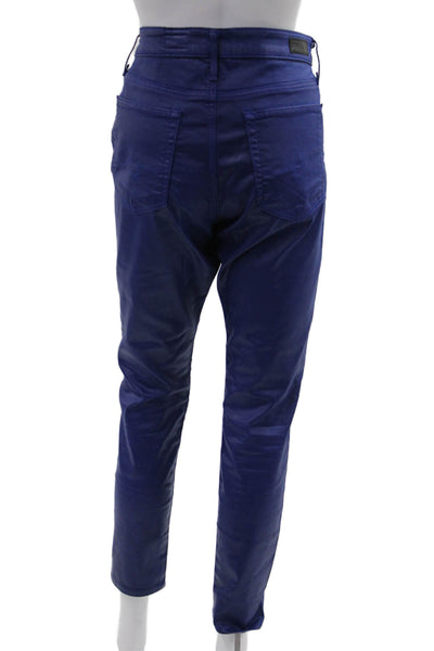 Adriano Goldschmied Unisex Blue Ankle Cropped High Rise Jeans Size 30