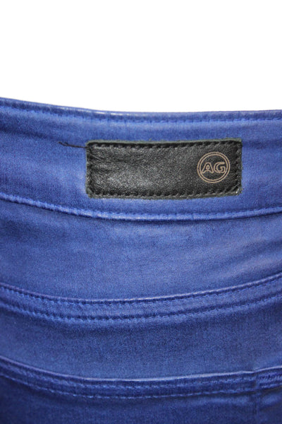 Adriano Goldschmied Unisex Blue Ankle Cropped High Rise Jeans Size 30
