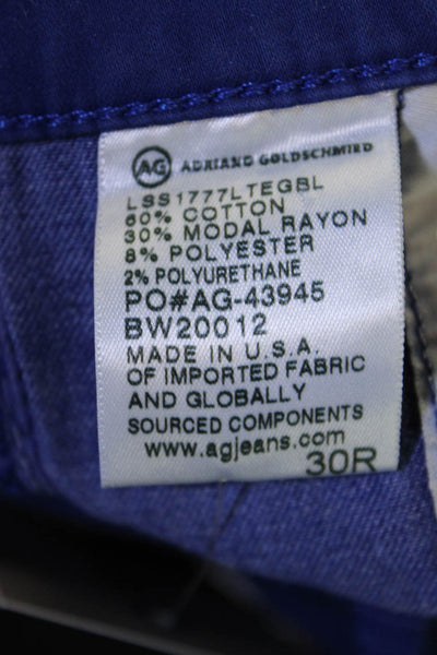 Adriano Goldschmied Unisex Blue Ankle Cropped High Rise Jeans Size 30