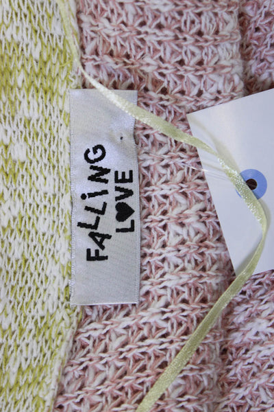 Falling Love Unisex Cardigan Green 100% Cotton Long Sleeve Bohemian Size M