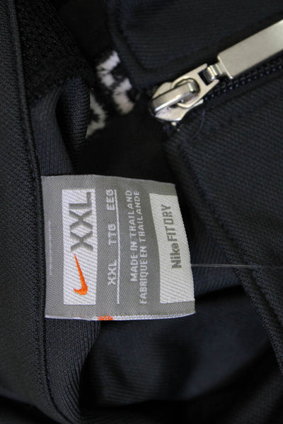 Nike Mens Short Sleeves 1/2 Zipper Shirt Grey Size Extra Extra Large