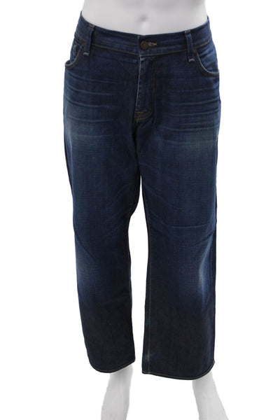 7 For All Mankind Men Wide-Leg Dark Blue Jeans Size 40
