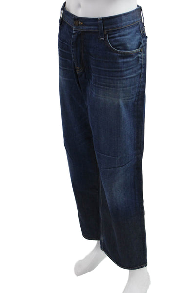 7 For All Mankind Men Wide-Leg Dark Blue Jeans Size 40