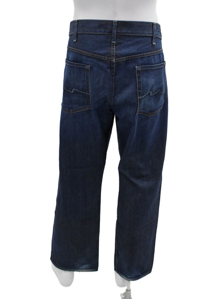 7 For All Mankind Men Wide-Leg Dark Blue Jeans Size 40