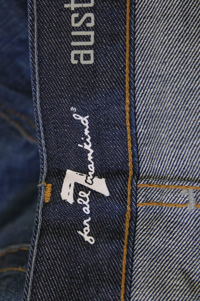 7 For All Mankind Men Wide-Leg Dark Blue Jeans Size 40