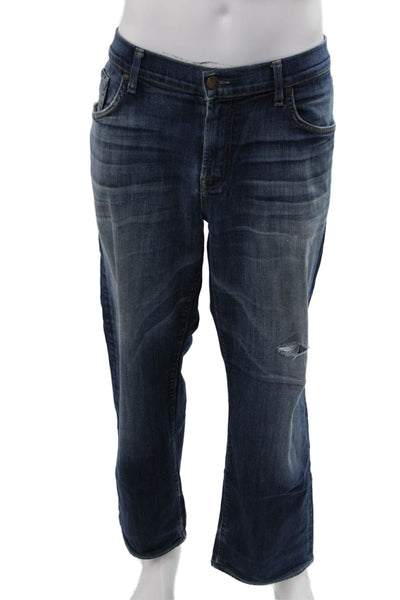 7 For All Mankind Mens Straight Jeans Dark Blue Size 40