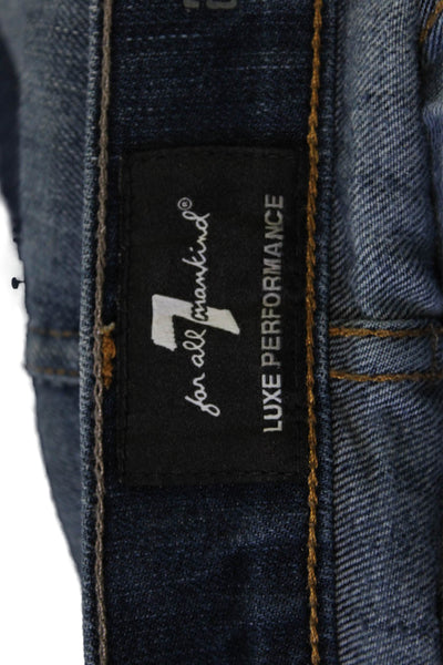 7 For All Mankind Mens Straight Jeans Dark Blue Size 40