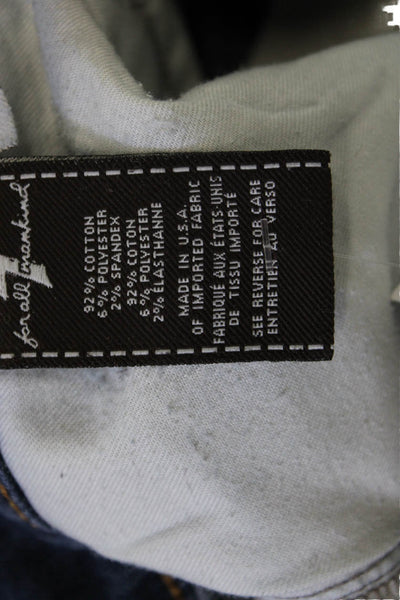 7 For All Mankind Mens Straight Jeans Dark Blue Size 40