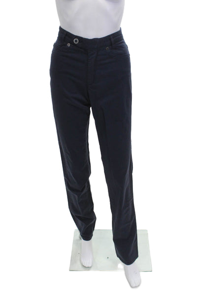 Leggiadro Womens Dark Blue Chino Pants Button 36 Inseam Size 6