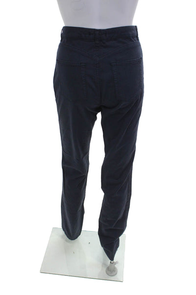 Leggiadro Womens Dark Blue Chino Pants Button 36 Inseam Size 6