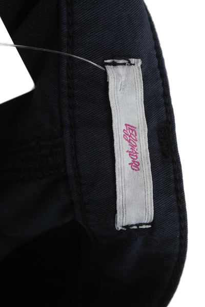Leggiadro Womens Dark Blue Chino Pants Button 36 Inseam Size 6