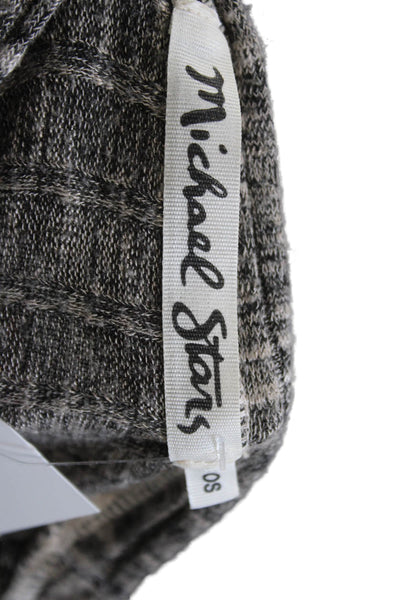 Michael Stars Unisex Gray Striped Crew Neck Pullover Long Sleeve Size One Size