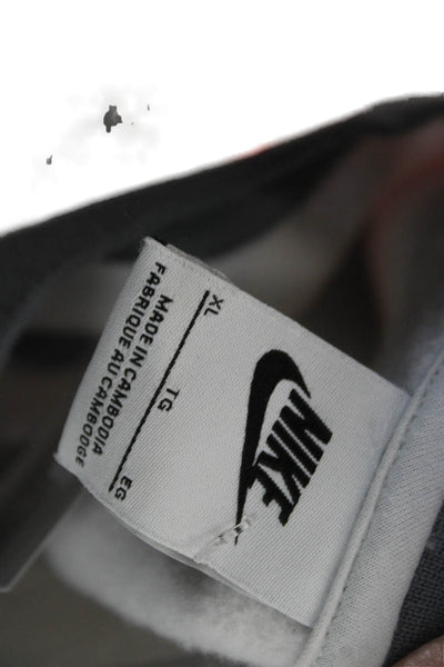 Nike Unisex Pullover Sweatshirts Gray Crew Neck Graphic Sports Size XL