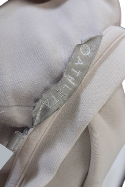 Athleta Womens Pullover Sweatshirt Beige Crew Neck Long Sleeve Size S